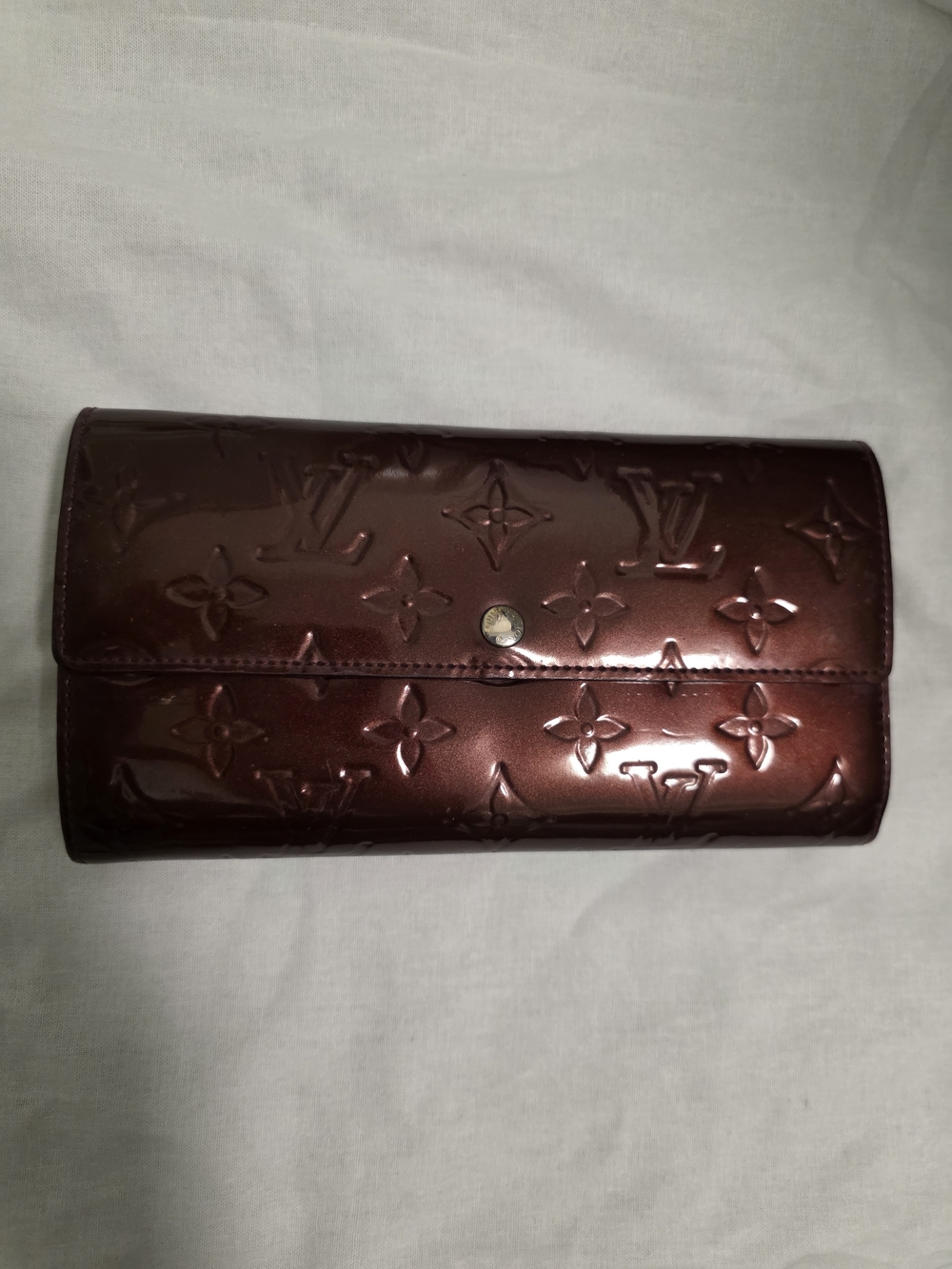 Louis Vuitton Vernis Long Wallet in Deep Burgundy